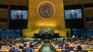 A l'Assemblée générale des Nations unies, en décembre 2021.