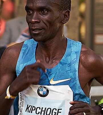 Eliud Kipchoge lors du Marathon de Berlin 2015.